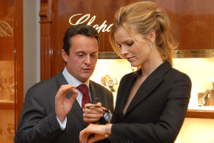 Eva Herzigova and  Caroline  Gruosi-Scheufele opened the first boutique of Chopard in Sofia