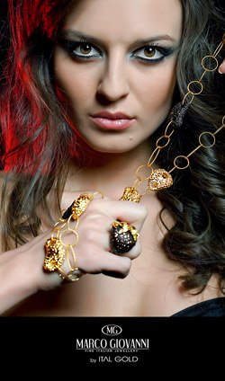 Diana Ivancheva presenting the latest collection luxury jewellery Marco Giovanni