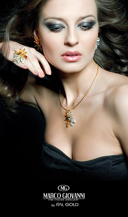 Diana Ivancheva presenting the latest collection luxury jewelery Marco Giovanni