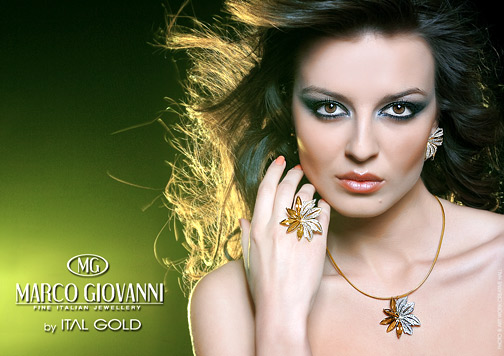 Diana Ivancheva presenting the latest collection luxury jewelery Marco Giovanni