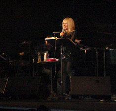Lili Ivanova during her concert in Olympia Hall