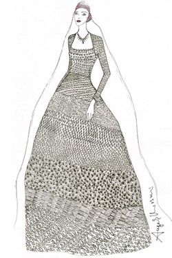 Kate Middleton's wedding dress sketched by world famous designers