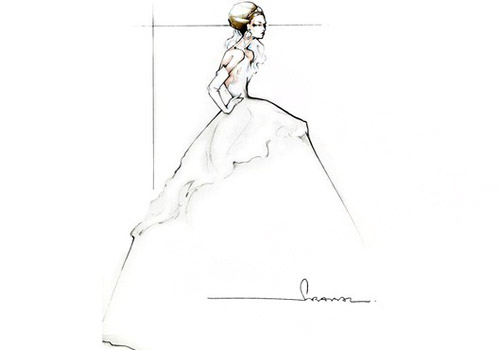 Kate Middleton's wedding dress sketched by world famous designers