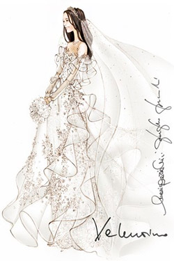 Kate Middleton's wedding dress sketched by world famous designers