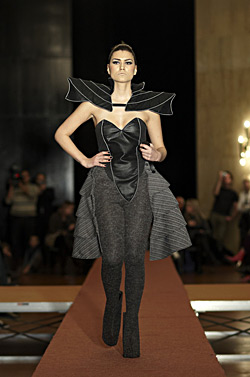 Big Christmas fashion show of fashion students in New Bulgarian university