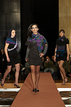 Big Christmas fashion show of fashion students in New Bulgarian university