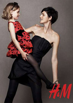 H&M Holiday 2010 campaign featuring Liya Kebede, Waris Dirie, Stella Tennant and more