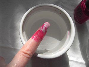 Effective manicure for marbled nails