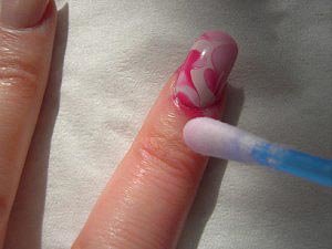 Effective manicure for marbled nails