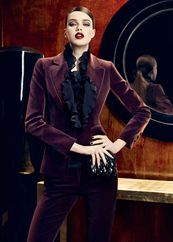 Silk and velvet in the Autumn collection of Karen Millen