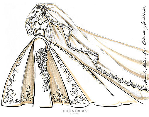 Manuel Mota designed the proposals for Kate Middleton’s wedding dress