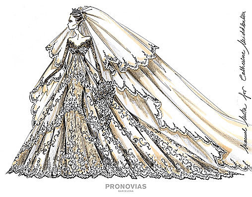 Manuel Mota designed the proposals for Kate Middleton’s wedding dress