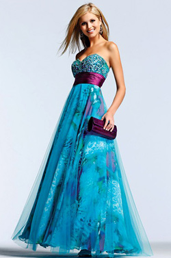 Prom dress in blue