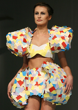 Polish students created clothes made from paper 
