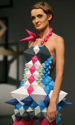 Polish students created clothes made from paper