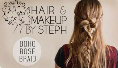 DIY easy hairstyle -  Boho rose braid