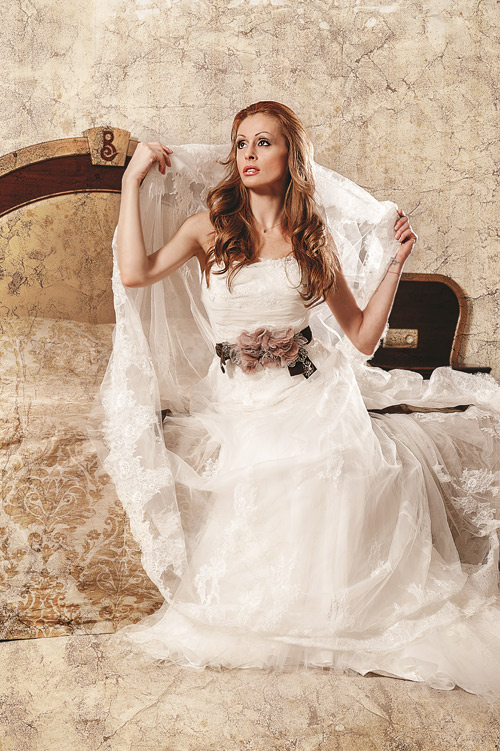 Tsveti Razlojka in an exclusive photo shoot with Bridal Fashion's dresses