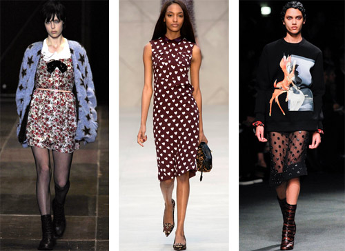 Women's trends Fall/Winter 2013-2014 inspired from the catwalk 